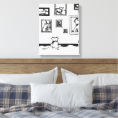 Best Dog Line Drawing by Willowcatdesigns Canvas Afdruk (Insitu (Slaapkamer))
