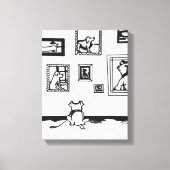 Best Dog Line Drawing by Willowcatdesigns Canvas Afdruk (Voorkant)