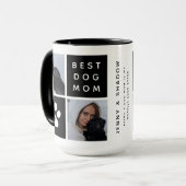 Best Dog Ma 4 x Photo Collage Grid Mok (Voorkant links)