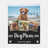 Best Dog Ma Black 4 Photo Collage Fleece Deken (Voorkant)