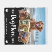 Best Dog Ma Black 4 Photo Collage Fleece Deken (Voorkant (Horizontaal))
