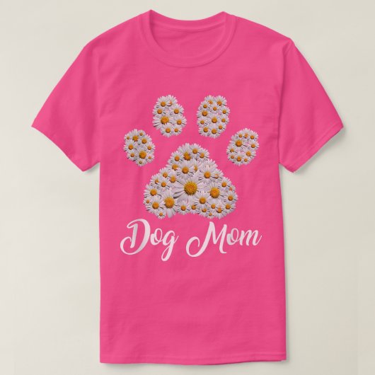 Best Dog Ma Ever Daisy Dog Paw Moederdag T-shirt (Design voorkant)