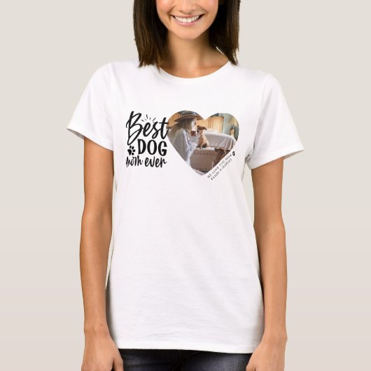  Best Dog Ma Ever Name Pet Foto  T-shirt (Voorkant)