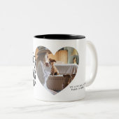 Best Dog Ma Ever Name Pet Foto Tweekleurige Koffiemok (Voorkant rechts)