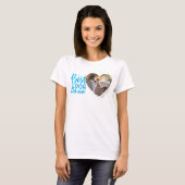  Best Dog Ma Ever Name Pet Photo Blue T-shirt (Voorkant volledig)