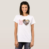 Best Dog Ma Ever Name Pet Photo Pink T-Shirt (Voorkant volledig)
