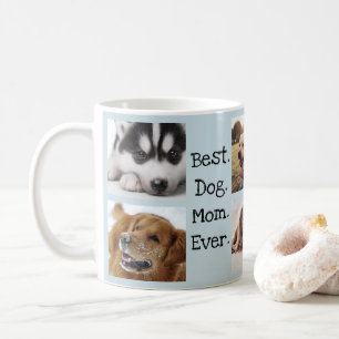 Best Dog Ma Ever Pet Foto Persoonlijk Blauw Koffiemok