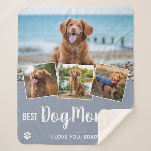 Best Dog Ma Gray 4 Foto Collage Sherpa Deken