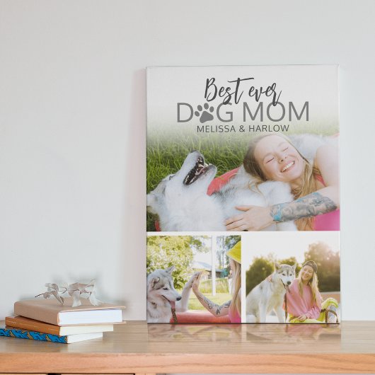 Best Dog Ma Photo Collage Plaque Fotoplaat