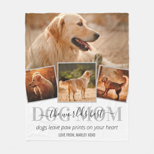Best Dog Mam 4 Foto Fleece Deken (Voorkant)