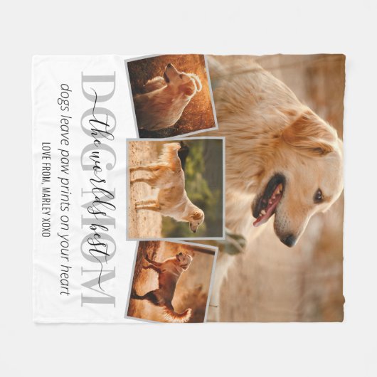 Best Dog Mam 4 Foto Fleece Deken (Voorkant (Horizontaal))