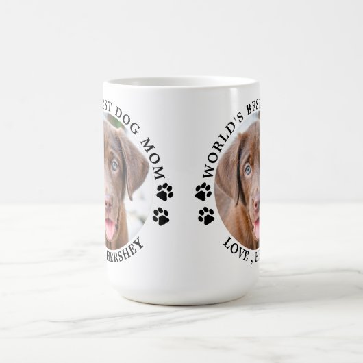 Best Dog Mam - Aangepast 2 Afbeelding van huisdier Koffiemok (Center)