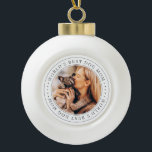 Best Dog Mam Classic Eenvoudige Foto Keramische Bal Ornament<br><div class="desc">Dit eenvoudige en klassieke ontwerp is samengesteld uit serif typografie en voegt een douanefoto toe.</div>