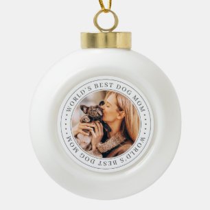 Best Dog Mam Classic Eenvoudige Foto Keramische Bal Ornament