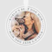 Best Dog Mam Classic Eenvoudige Foto Ornament (achterkant)