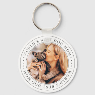 Best Dog Mam Classic Eenvoudige Foto Sleutelhanger