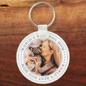 Best Dog Mam Classic Eenvoudige Foto Sleutelhanger (Voorkant)
