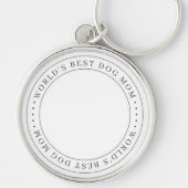 Best Dog Mam Classic Eenvoudige Foto Sleutelhanger (Voorkant)
