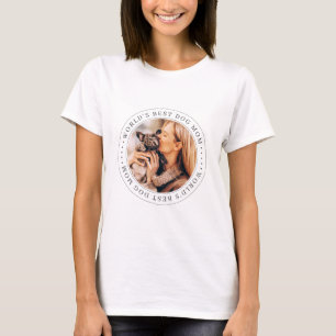 Best Dog Mam Classic Eenvoudige Foto T-shirt