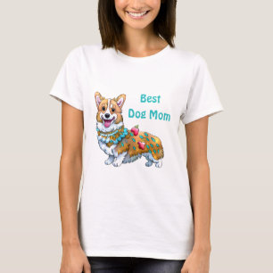 Best Dog Mam Corgi voor een positieve stemming T-shirt