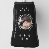 Best Dog mam Custom Pet Photo Name Black Golfheadcover (Draai 90)