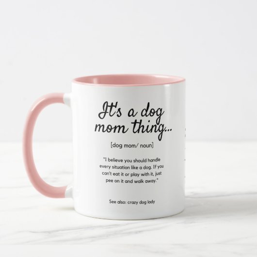 Best Dog mam Custom Photo & Quote 2-side Mok (Links)