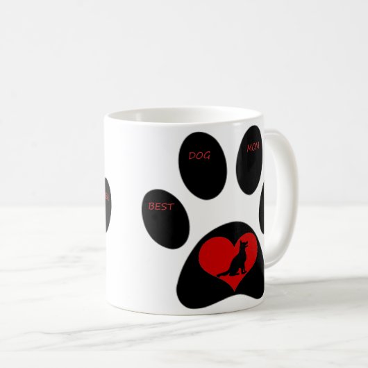 Best Dog Mam Ever Coffee Mok (Voorkant rechts)