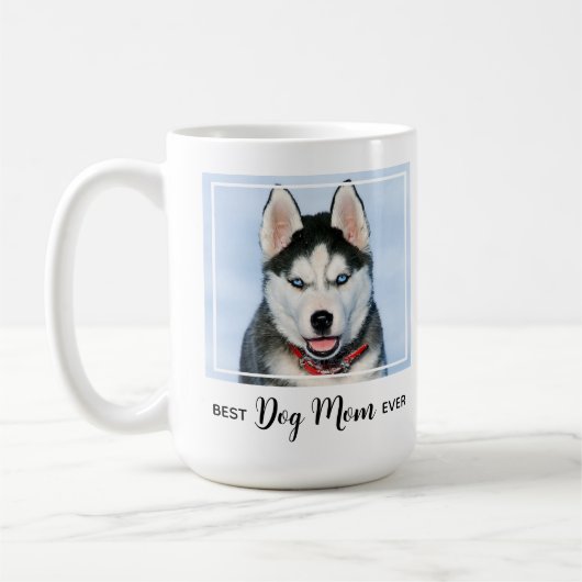 Best Dog Mam Ever Custom Pet Foto Koffiemok (Links)