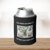 Best Dog Mam Ever Custom Photo Black Blikjeskoeler