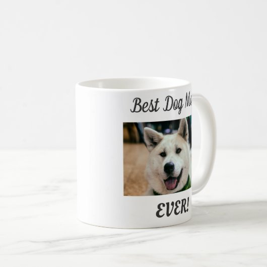 Best Dog Mam Ever Foto Koffiemok (Voorkant rechts)