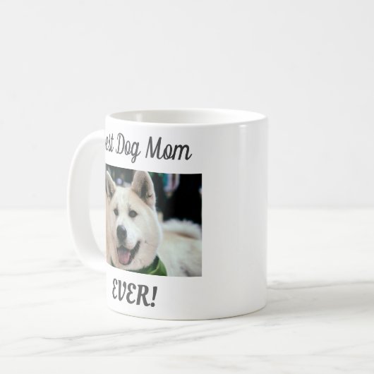 Best Dog Mam Ever Foto Koffiemok (Voorkant links)