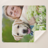 Best Dog Mam Ever Foto Sherpa Deken (Voorkant (horizontaal))