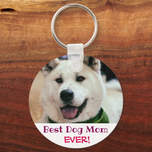 Best Dog Mam Ever Foto Sleutelhanger (Achterkant)