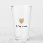 Best Dog Mam Ever Gold Heart Glas (Voorkant)