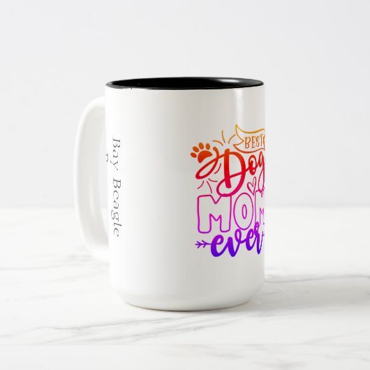 Best Dog Mam Ever Mok (Voorkant links)