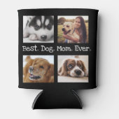 Best Dog Mam Ever Pet Foto Persoonlijk Zwart Blikjeskoeler (Voorkant)