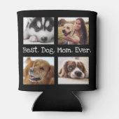 Best Dog Mam Ever Pet Foto Persoonlijk Zwart Blikjeskoeler (Achterkant)