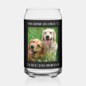 Best Dog Mam Ever Photo Black Blikvorm Glas (Voorkant)