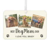 Best Dog Mam Ever White 3 Foto Luchtverfrisser (Achterkant)