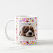 Best Dog Mam Flower Pattern Foto Koffiemok (Links)