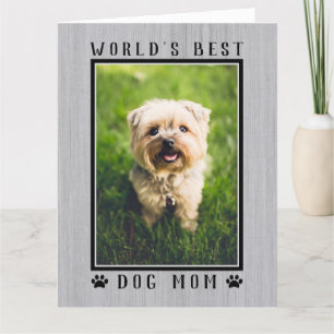 Best Dog Mam Foto Rustic Happy Birthday Kaart