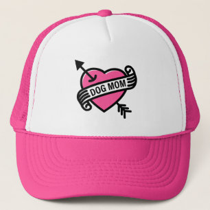 Best Dog Mam Heart Tattoo Trucker Pet