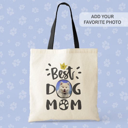 Best Dog Mam Je foto Pet Afdrukklare tekst Tote Bag