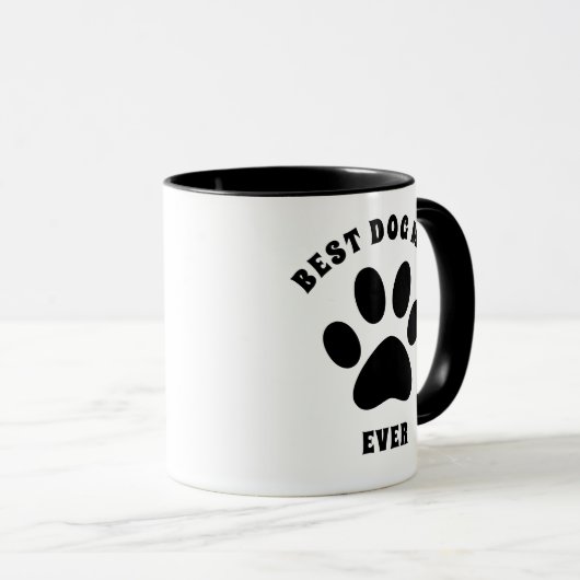 Best Dog Mam ooit aangepaste tekst op maat Mok (Voorkant rechts)