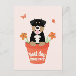 Best Dog Mam ooit Australische herderbloem Briefkaart