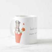 Best Dog Mam ooit Australische herderbloem Koffiemok (Voorkant links)