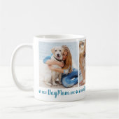 Best Dog Mam ooit Blauwgroen 3 Foto Koffiemok (Links)