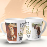 Best Dog Mam ooit Eigenaar Pet 2 Foto's Latte Mok<br><div class="desc">Best Dog Mam Ever Eigenaar 2 Foto's Latte Mok. Moderne en eenvoudige vormgeving met tekst 'Beste hond moeder ooit' en ruimte voor twee huisfoto's. Het is een uniek en doordacht geschenk voor je moeder,  die een hondeneigenaar is op Moederdag,  verjaardag of Kerstmis. Voeg je foto's toe.</div>