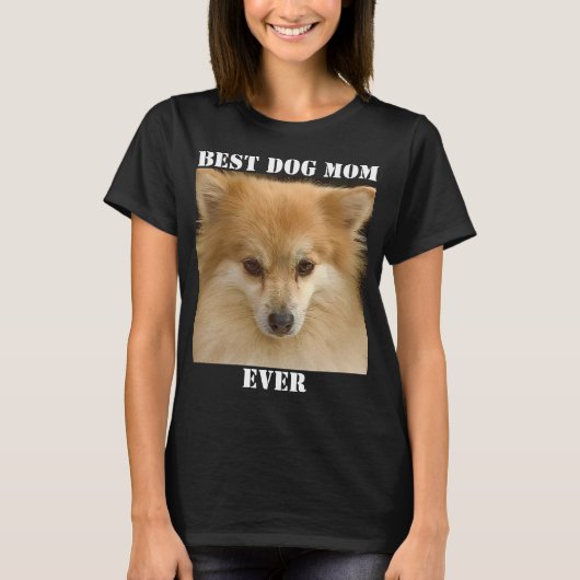 Best Dog Mam ooit Foto Fun Cute Puppy Pet T-Shirt (Voorkant)