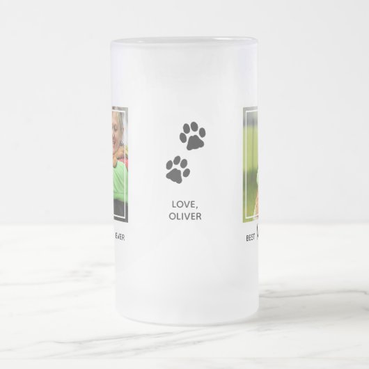 Best Dog Mam ooit foto Matglas Bierpul (Center)